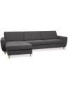 Wendy chaiselongsofa i polyester B308 x D149 cm - Natur/Antracit