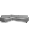 Wendy hjørnesofa i polyester B295 x D230 cm - Børstet alugrå/Grå