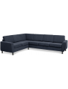 Wendy hjørnesofa i polyester B295 x D230 cm - Sort/Dyb blå