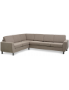 Wendy hjørnesofa i polyester B295 x D230 cm - Sort/Lysebrun