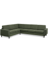 Wendy hjørnesofa i polyester B295 x D230 cm - Sort/Mosgrøn