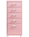 Koka skuffesektion i metal H69 x B28 x D41 cm - Rosa