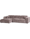 CLOUD Venstrevendt Chaiselongsofa i chenille 280 x 165 cm - Taupe