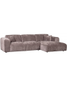 CLOUD Højrevendt Chaiselongsofa i chenille 280 x 165 cm - Taupe