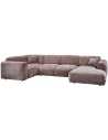 CLOUD Venstrevendt U-sofa i chenille 345 x 198 cm - Taupe