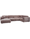 CLOUD Højrevendt U-sofa i chenille 345 x 198 cm - Taupe