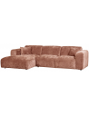 CLOUD Venstrevendt Chaiselongsofa i chenille 280 x 165 cm - Terracotta