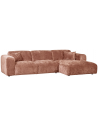 CLOUD Højrevendt Chaiselongsofa i chenille 280 x 165 cm - Terracotta