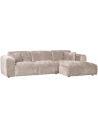 CLOUD Højrevendt Chaiselongsofa i chenille 280 x 165 cm - Natur