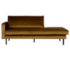 Daybed sofa i velour B206 cm - Honning