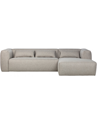 BEAN Højrevendt chaiselongsofa i polyester 305 x 175 cm - Lysegrå