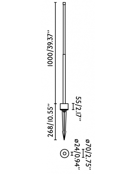 Udendørs bedlamper led sort