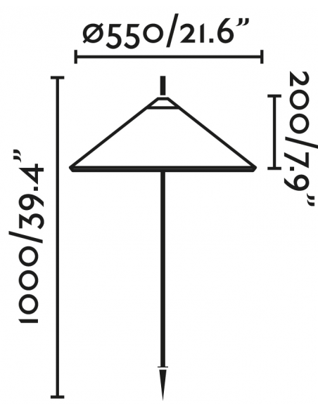 Udendørs bedlampe