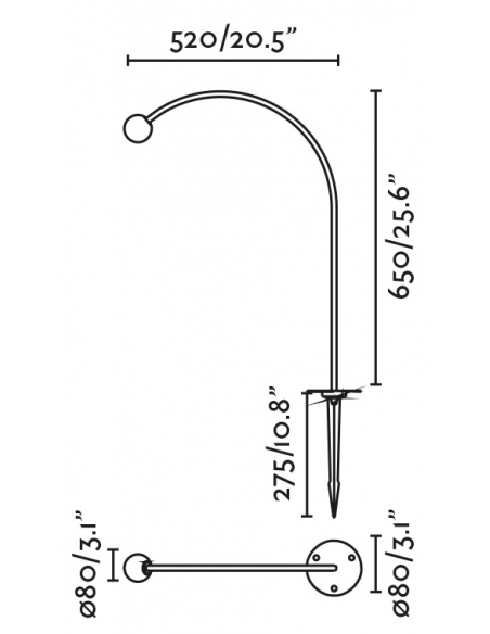 Bedlamper på spyd