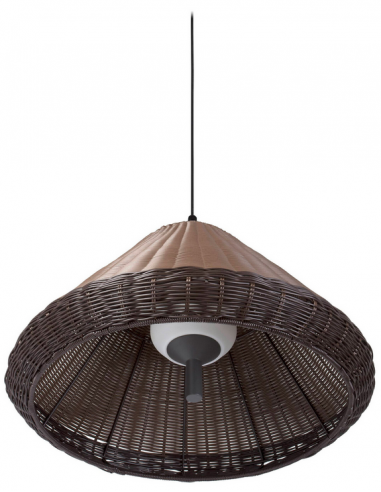 SAIGON Udendørs loftlampe i polyrattan Ø68 cm 1 x E27 - Brun