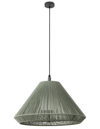 SAIGON Udendørs loftlampe i polyester reb Ø66,5 cm 1 x E27 - Olivengrøn