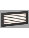 STRIPE Udendørs væglampe til indbygning i aluminium og polycarbonat 23,3 x 10 cm 5W SMD LED - Mørkegrå/Hvid