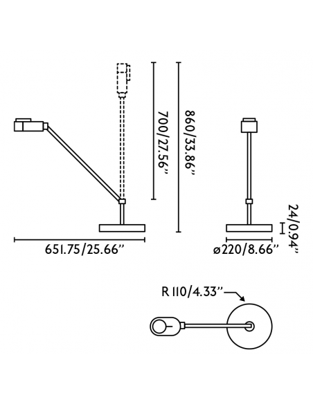 Bordlampe led