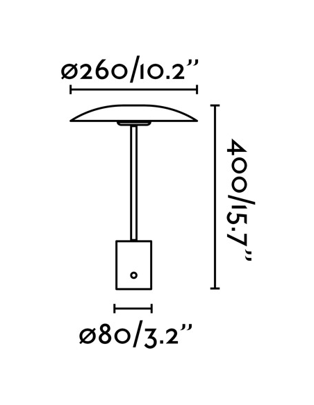 Bordlampe dæmpbar