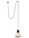 KOMBO Loftlampe transportabel med strømstik Ø20 cm 1 x E27 - Sort/Beige