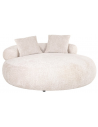 Tivola rund daybed i chenille Ø167 cm - Creme