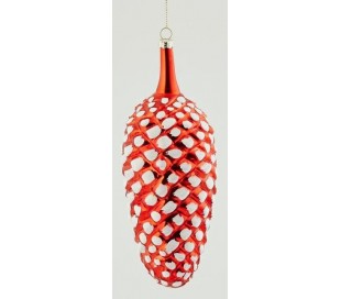 Julekogle i glas H20 cm - Guld