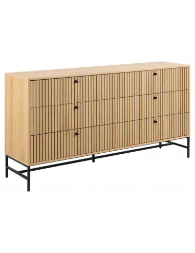 Alba Kommode Metal Melamin H80 B157 D40cm Sort