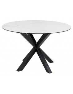 rundt spisebord marmor