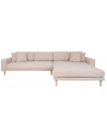 LIDE Højrevendt chaiselongsofa i polyester 290 x 170 cm - Natur/Sand