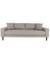 LIDE 3-personers sofa i polyester 210 x 93 cm - Sort/Stengrå