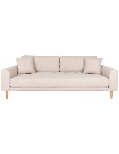 LIDE 3-personers sofa i polyester 210 x 93 cm - Natur/Sand