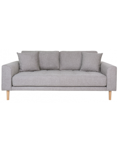 LIDE 2-personers sofa i polyester 180 x 93 cm - Natur/Lysegrå