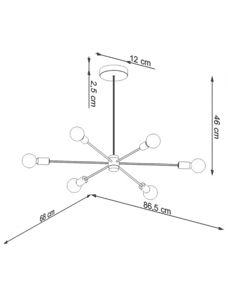 loftlampe sort