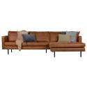 3-personers sofa i ægte læder B277 cm - Vintage cognac