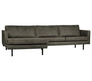 Sofa med venstrevendt chaiselong i ægte læder B300 cm - Vintage cognac 2