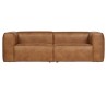 Moderne 3,5 personers sofa i læder 246 x 96 cm - Vintage cognac