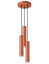 LAGOS Loftlampe i stål Ø19,5 cm 3 x GU10 - Rødorange