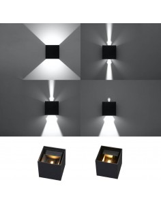 udendørs væglampe sort led up down 2