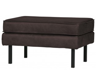 Skammel i kunstlæder 84 x 54 cm - Elefantgrå 2