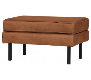 Skammel i læder 84 x 54 cm - Vintage sort 2