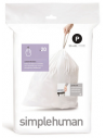 Simplehuman affaldsposer KODE P 20 stk., 50 - 60 liter