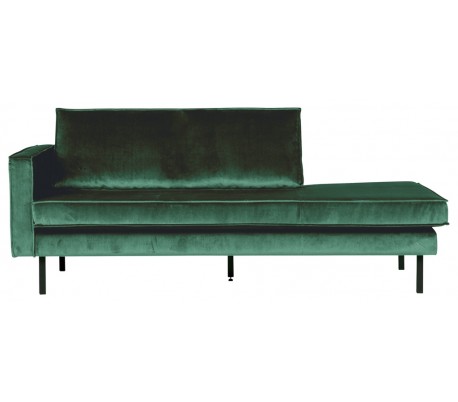 Daybed sofa i velour B206 cm - Grøn