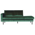 Daybed sofa i velour B206 cm - Grøn