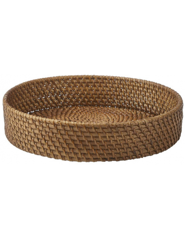 CINO Opbevaringskurv i rattan H6 x Ø30 cm - Ingefær