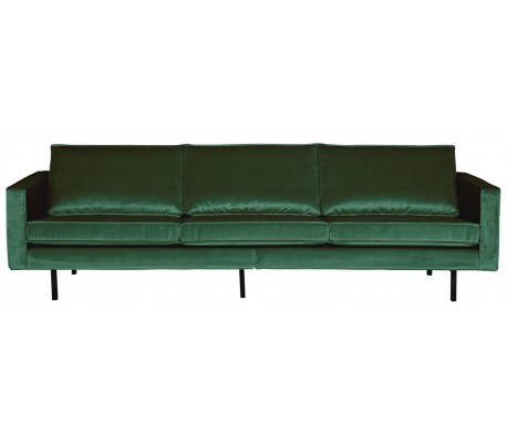 Rodeo 3-personers sofa i velour B277 cm – Grøn