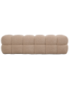 Teddy bænk i plys chenille 160 x 45 cm - Beige