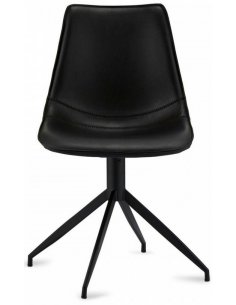 spisebordsstole drejefod drejefunktion sort læder 2