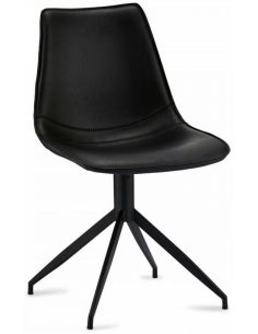 spisebordsstole drejefod drejefunktion sort læder