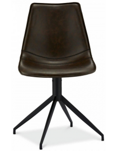 spisebordsstole drejefod drejefunktion brun læder 2