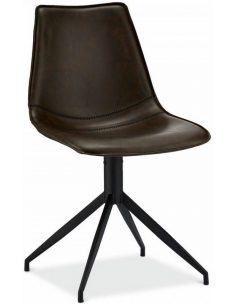 spisebordsstole drejefod drejefunktion brun læder